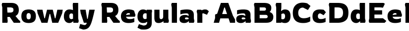 Rowdy Regular font