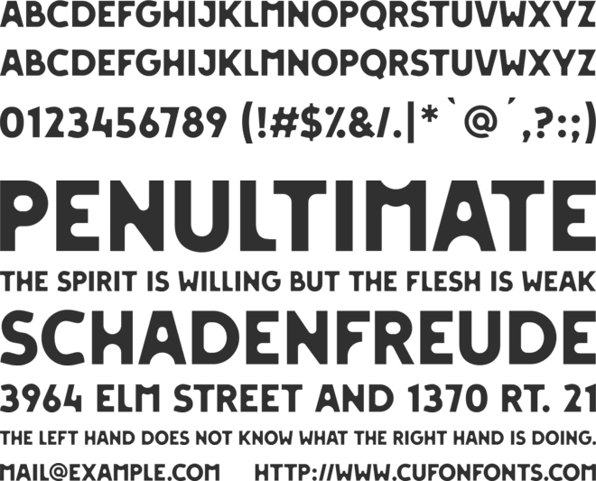 FORTA font preview