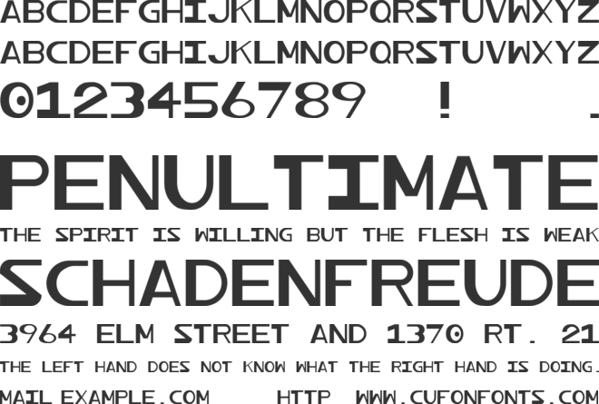 Profundum font preview