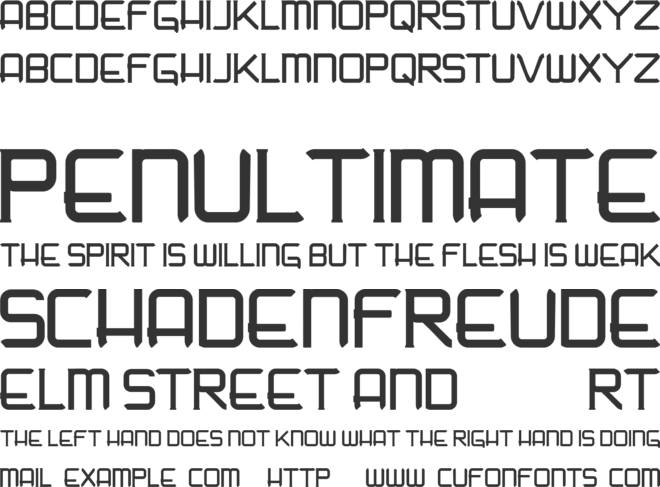 Nadir font preview