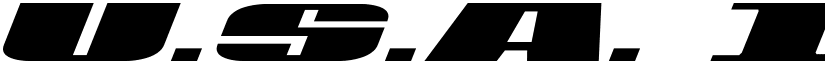 U.S.A. Italic font