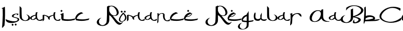 Islamic Romance Regular font