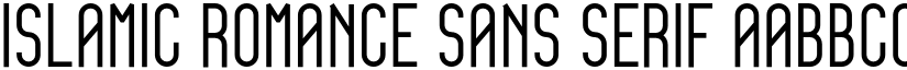 Islamic Romance Sans Serif font