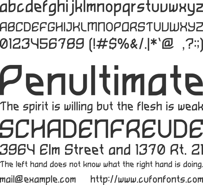 Bhofila font preview