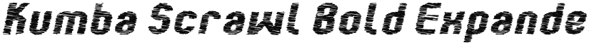 Kumba Scrawl Bold Expanded Italic font
