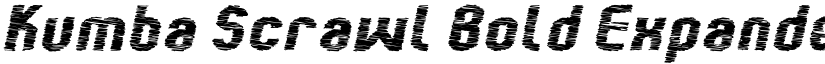 Kumba Scrawl Bold Expanded Italic font