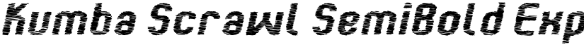 Kumba Scrawl SemiBold Expanded Italic font
