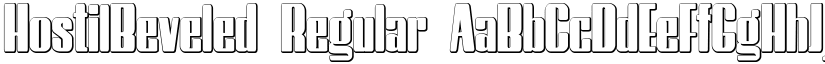 HostilBeveled Regular font