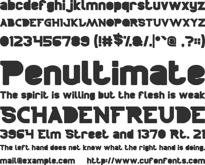 BOARDER font preview