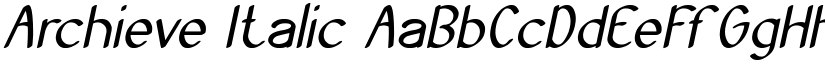 Archieve Italic font