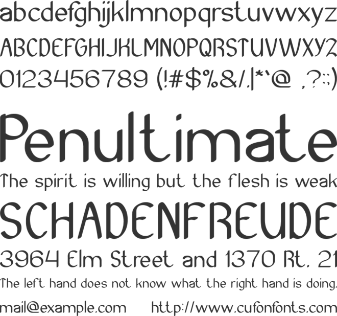 Archieve font preview