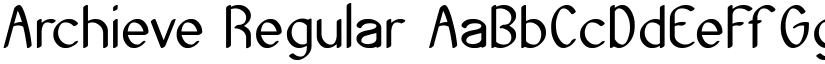 Archieve Regular font