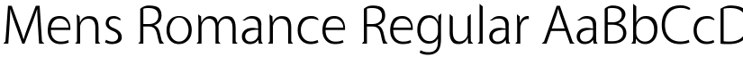 Mens Romance Regular font
