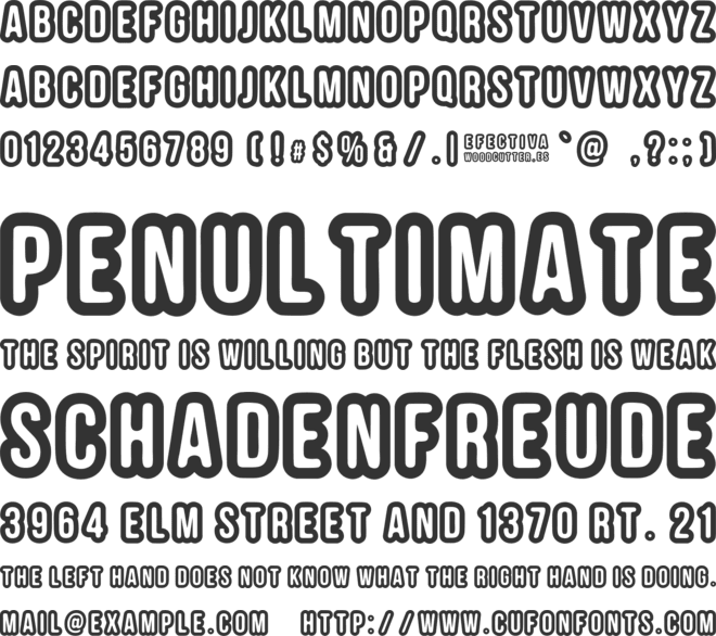 EFECTIVA font preview