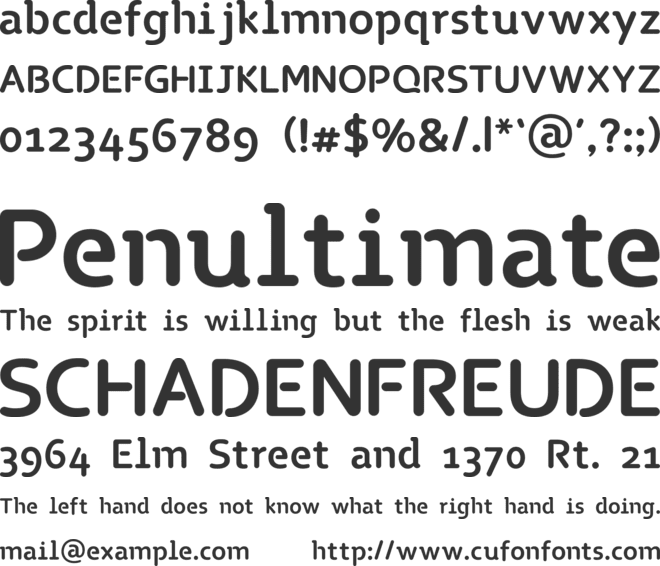 TG Naonao font preview