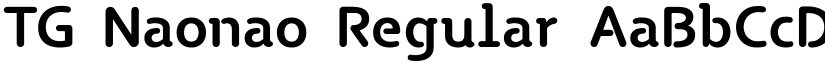 TG Naonao Regular font