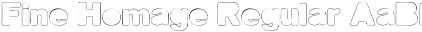 Fine Homage Regular font