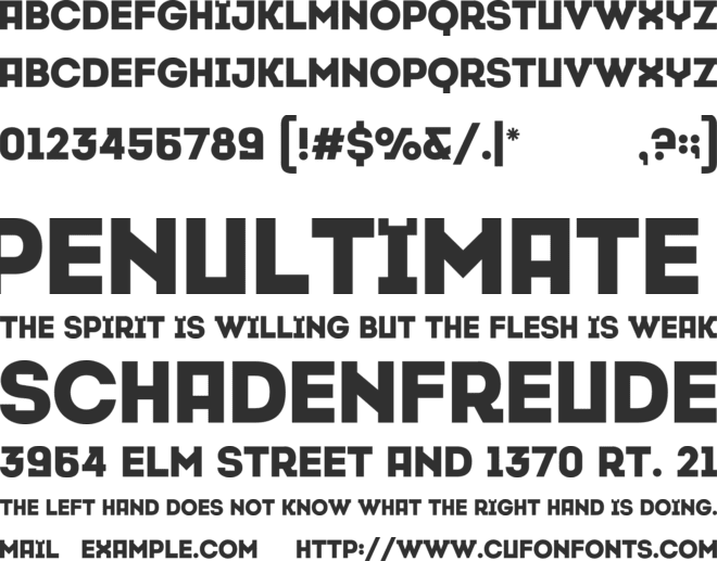 Cansiparane font preview