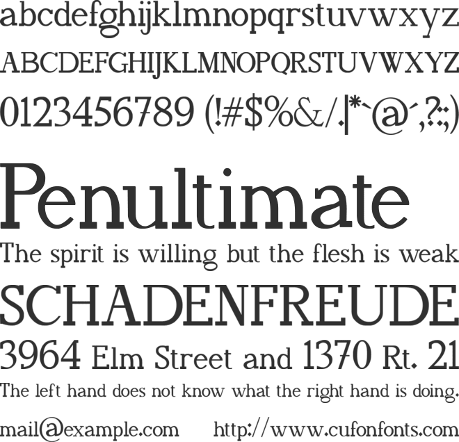 FAFERS Irregular Serif Font font preview
