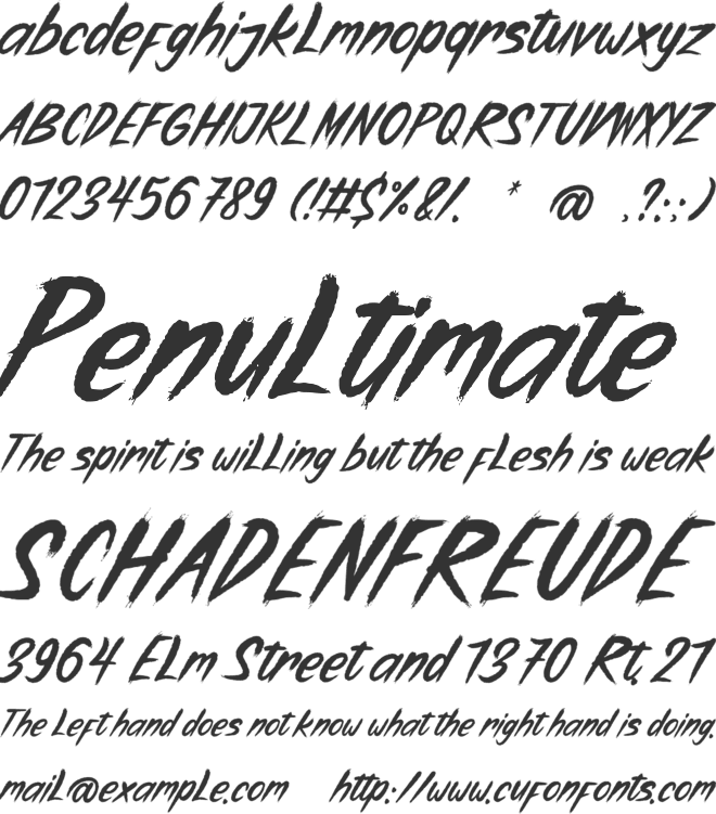 Haunter font preview