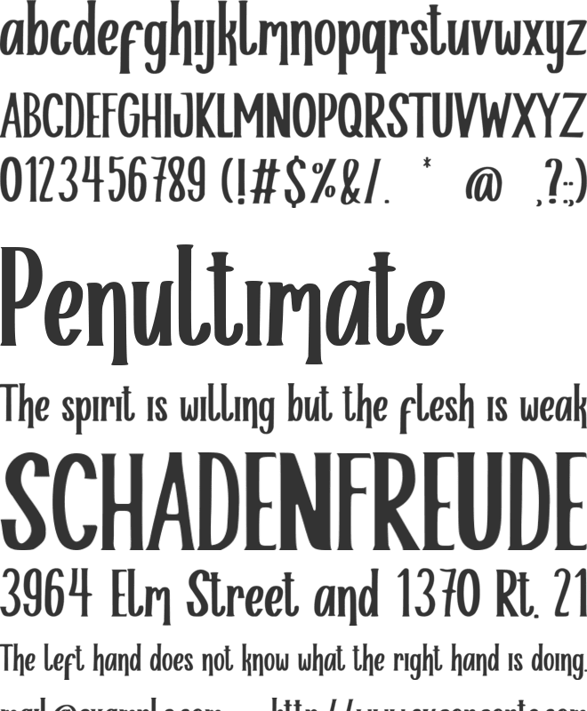 Helloria font preview