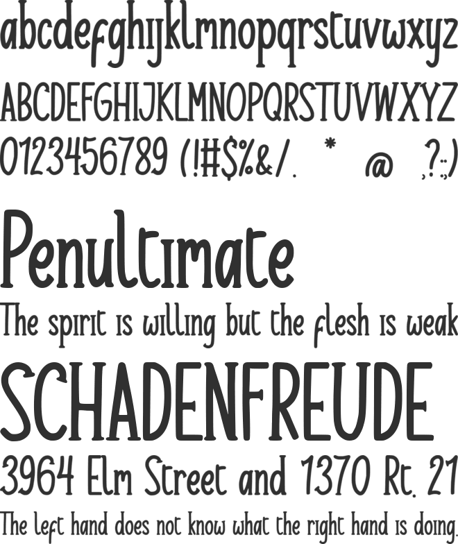 Honeybae font preview