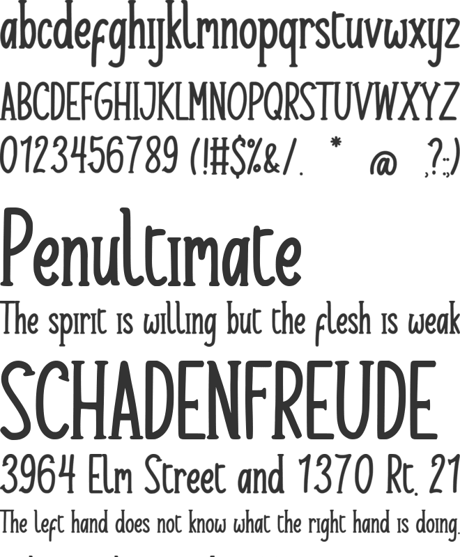 Honeybae font preview