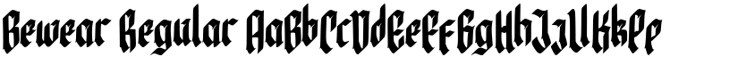 Bewear Regular font
