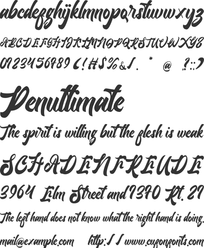Lantenia font preview