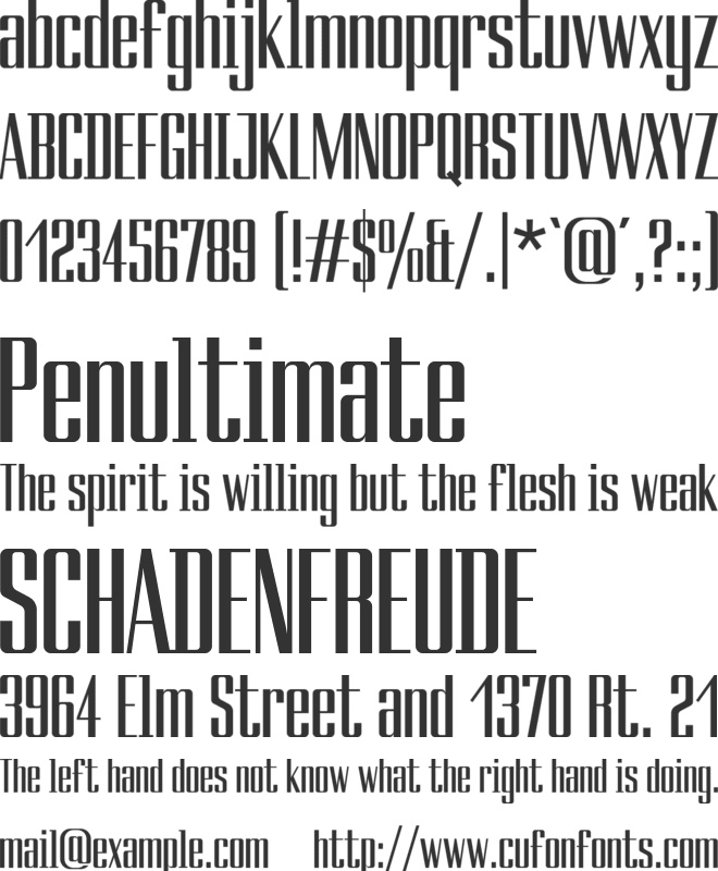 Ducados font preview