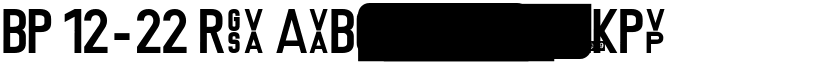 BP 12-22 Regular font