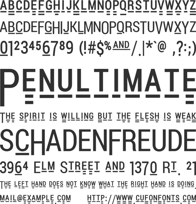 Pocket Thrilled FP font preview