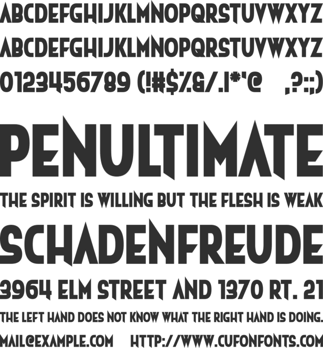 Ineptic font preview