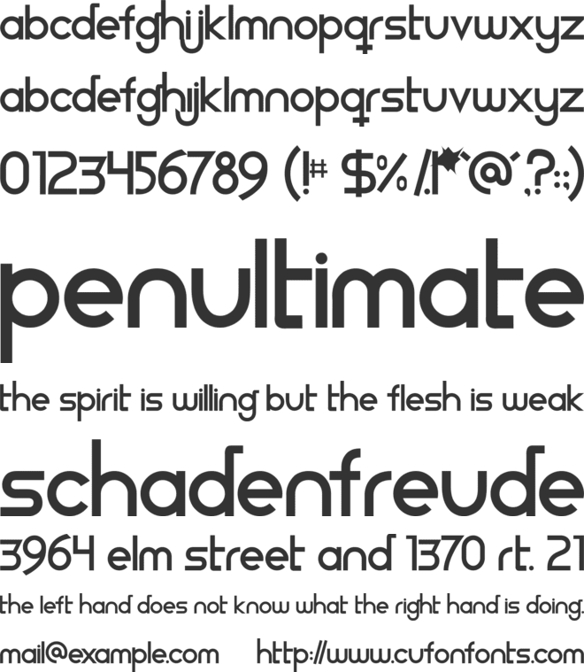 BDP Birgula font preview