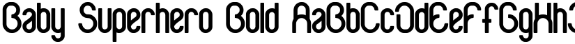 Baby Superhero Bold font