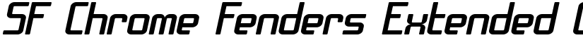 SF Chrome Fenders Extended Oblique font