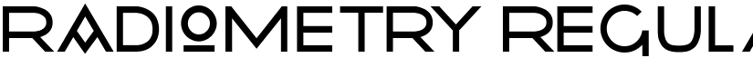 Radiometry Regular font