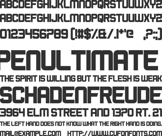 Bromine Cocktail font preview