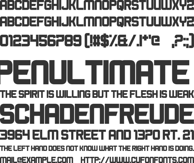 Bromine Cocktail font preview