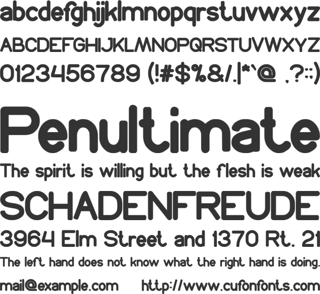 Young forever font preview