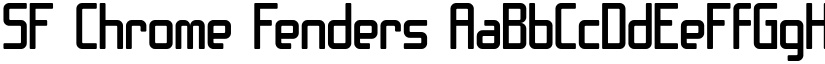 SF Chrome Fenders font