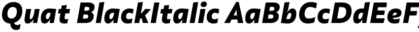 Quat BlackItalic font