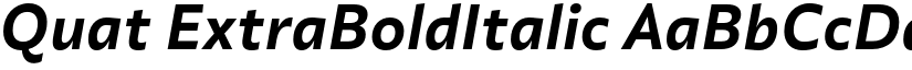 Quat ExtraBoldItalic font