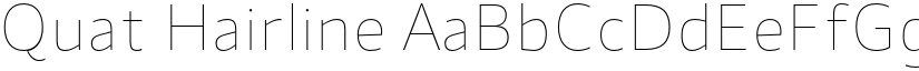 Quat Hairline font