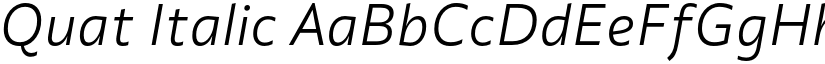 Quat Italic font