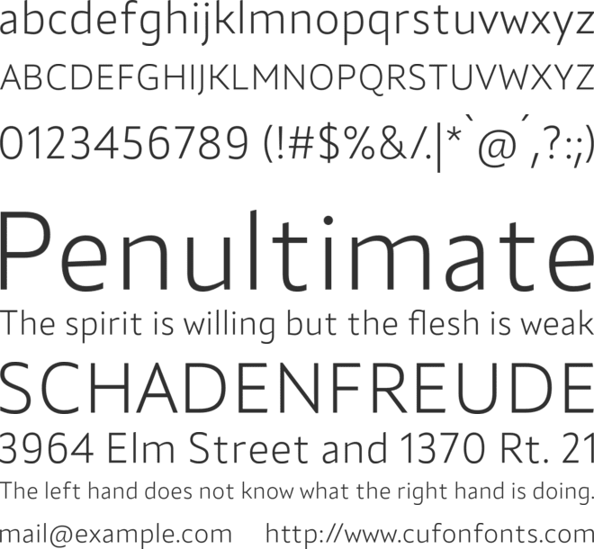 Quat font preview