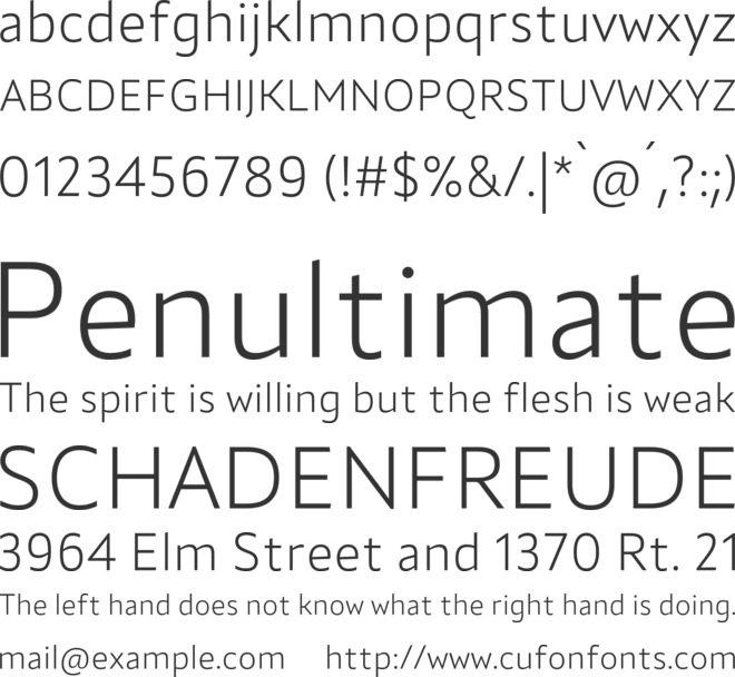 Quat font preview