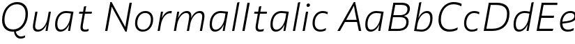 Quat NormalItalic font