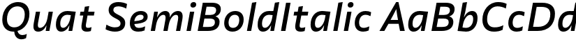 Quat SemiBoldItalic font