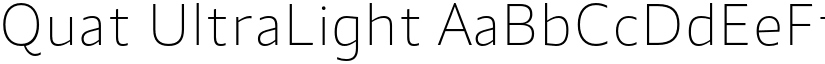 Quat UltraLight font